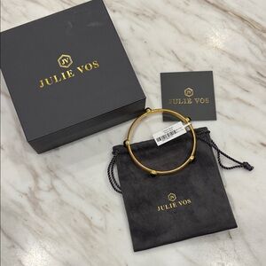 Julie Vos Gold Beaded Bangle